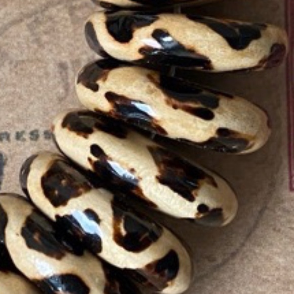 VTG KENNETH LANE Cheetah Bead Necklace - Picture 2 of 10